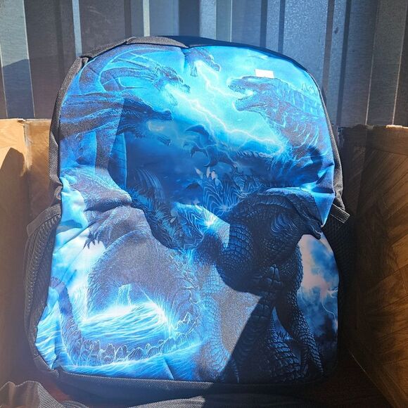 Brand New Blue Dragon Adventure Kids Backpack 3 Pieces - Picture 2 of 2